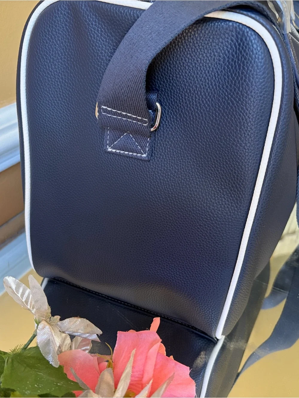 Ralph Lauren Navy Duffel with White Polo Emblem